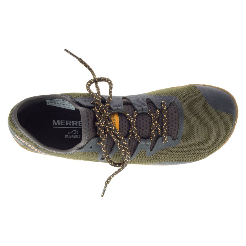 Chaussure Trail Merrell Vapor Glove 5 Vert Olive Homme | U.M.BGUC